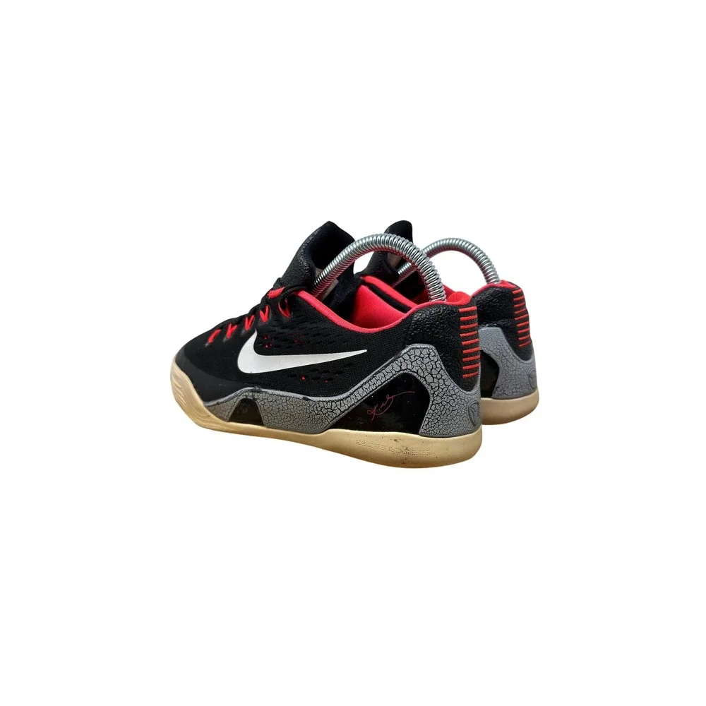 Nike Kobe 9 EM Low Black Laser Crimson Kids 5Y Basketball Shoes 653593-001